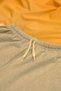 2 Pack Gray Brown Colored White Piping Combed Cotton Slit Drawstring Mini Shorts - 2