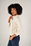 Bone Women's Hair Braided Crew Neck Wool Sweater - 2