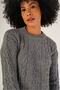 Gray Women's Hairdressing Crew Neck Wool Sweater Trıst-6145 - 6
