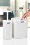 Mina White Striped Square 2-Piece WC Bucket and Brush Set - 3