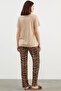 76169 Leopard Patterned Pajama Set - 5