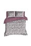 Ahenk Fitted Duvet Cover Set Double 100% Natural Cotton Ranforce 4 Pieces Plum - 2