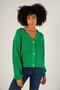 Green Women's Thessaloniki Knitted V-Neck 100% Cotton Cardigan - 2