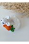 Fluffy Carrot-Loving Friend Rabbit Rubber Hair Tie - 2