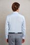 Blue Comfort Fit Striped 100% Cotton Slim Collar Long Sleeve Shirt - 5