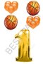 Best Basketball Ball and Gold Color Number Foil and Latex Balloon Set Age 1
