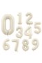 Best Sea Sand Beige Color Number Foil Balloon 1 Year Old - 2