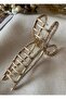 Bow Model Large Size Luxury Metal Pearl and Stone Latch Buckle - 2