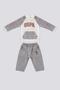 U.S. Polo Assn Cream Kangaroo Pocket Plaid Detail Baby 2 Piece Set