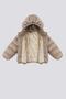U.S. Polo Assn Beige Hooded Baby Coat with Feather Inside - 4