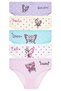 Girl's 5 Pack Colorful Slip Panties - Cute Butterflies -3493