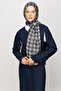 Houndstooth Pattern Shiny Jacquard Shawl - 3