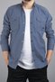 Slim Fit Men's Denim Shirt Ice Blue - 2
