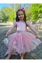 Children's Evening Dress with Angel Wings and Pink Tail - 4