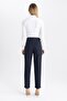 Tapered Fit High Waist Double Leg Pants with Pockets B3061ax23au - 5