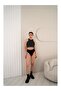 Murana Model Seamless Gathering Bustier Crop Seamless Model Sports Crop Black Color - 2