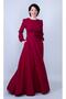 Round Neck Long Sleeve Woven Fabric Drawstring Waist Belted Pocket Maxi Length Invitation & Evening Dress - 6