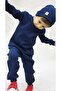3-Piece Cotton Camisole Set with Navy Blue Corded Hat - 2