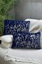 Gilded Plush Rabbit Rabbit Throw Pillow Case Rectangular - Navy Blue - 2