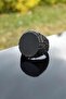 Slope Model Adjustable Men's Black Ring and Bracelet Set - 2