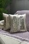 Sequined Throw Pillow Cover - Gold & Cream (Reversible) - 2
