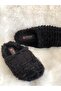 Plush Women's Winter Black Indoor Slippers - 2