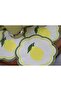 منديل مطرز بتصميم ليموني مكون من 6 قطع - 4