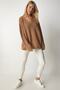 Women's Biscuit V-Neck Oversize Basic Knit Sweater MX00130