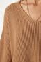 Women's Biscuit V-Neck Oversize Basic Knit Sweater MX00130 - 6