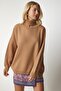 Women's Biscuit Turtleneck Oversize Knitwear Sweater MX00133 - 2