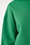 Women's Green Printed Oversize Sweatshirt HF00440 - 6