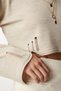 Women's Beige Ripped Detailed Knitwear Crop Sweater Kİ00097 - 4