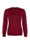 Burgundy Window/Cut Out Detailed Knitwear Sweater TBBAW24AN00061 - 6