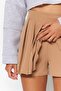 Camel Pleated Woven Shorts Skirt TWOAW24SR00014 - 4