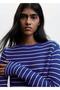 Round Neck Striped Sweater - 6