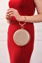 Women's Powder Fabric Round Evening Dress Evening Bag - 3
