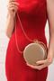 Women's Bronze Fabric Round Evening Dress Evening Bag - 6