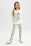 Girl's Printed Long Sleeve Pajamas Set A7592A823Au