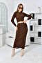Women's Knitwear Skirt Suit - 4