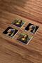Mona Lisa, Leonardo da Vinci Paintings Natural Stone Travertine Coasters Set of 4 - 3
