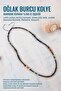 Certified Capricorn Sign Natural Stone Necklace (Lapis Lazuli-Rutilli Quartz-Black Eye Agate-Jasper-Quartz)