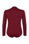 Bordo Vücuda Oturan Fitilli Gömlek Yaka Çıtçıtlı Örme Body TBBAW23CS00007 - 8