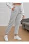 Feelings Jogger Sweatpants - Gray Printed Elastic Leg Raised High Waist - 3