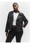Leather look biker jacket - 16