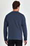 Men's Indigo Double Crew Neck Standard Relaxed Fit Sweatshirt - 6