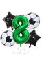 Football Match Concept Green Number 8 Year Old Balloon Set Football Concept Green Party Birthday Balloon Set