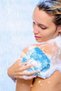 Exfoliating Body Cleansing Massager - Silicone Shower Washcloth Brush Bath Scrub - 8