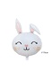 Rabbit Bunny Concept 1 Year Old Balloon Set Easter Cute Rabbit Woodland Birthday Party Balloon Bouquet - 2