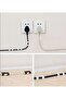 محول USB PC صغير الحجم مكون من 20 مشبكًا - حامل كابل لاصق، مكتب شفاف - 6
