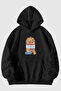 Cat Printed Unisex Kangaroo Pocket Hooded Sweatshirt